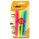 Bic Grip Highlighter Pens Card 3+1Free